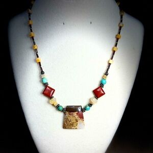 Artisan Natural Stone Beaded Necklace